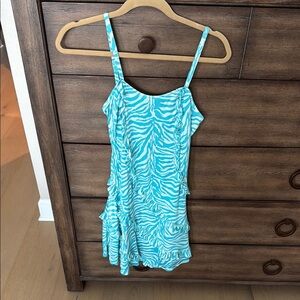 Blue Zebra Print Dress